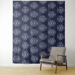 Tenture Fond de motif de logo d'entreprise personnalisé po