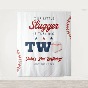 Tenture Fond de photo d'anniversaire de 2 ans Slugger Base