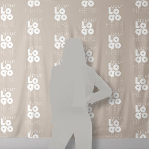 Tenture Fond de photo personnalisé avec logo répétitif en 