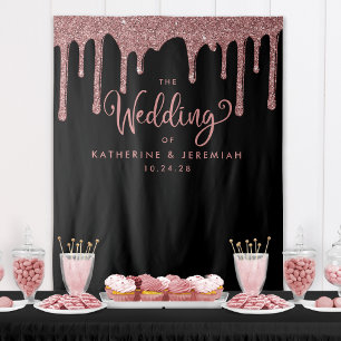 Tenture Fond de photographie de mariage à paillettes dorée
