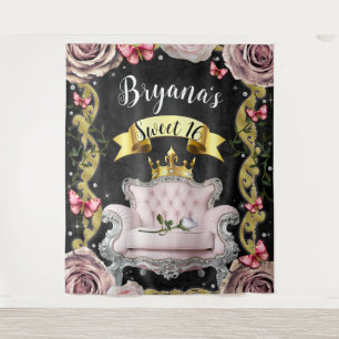 Tenture Fond de photographie de roses de chaise rose papil