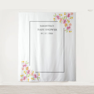 Tenture Fond de photographie pour Baby Shower "Baby in Blo