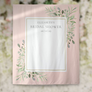 Tenture Fond de photographie pour Baby Shower Rose Pâle