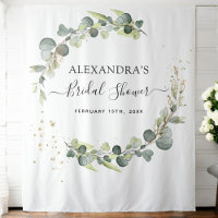 Fond de photomaton de Baby Shower au Eucalyptus