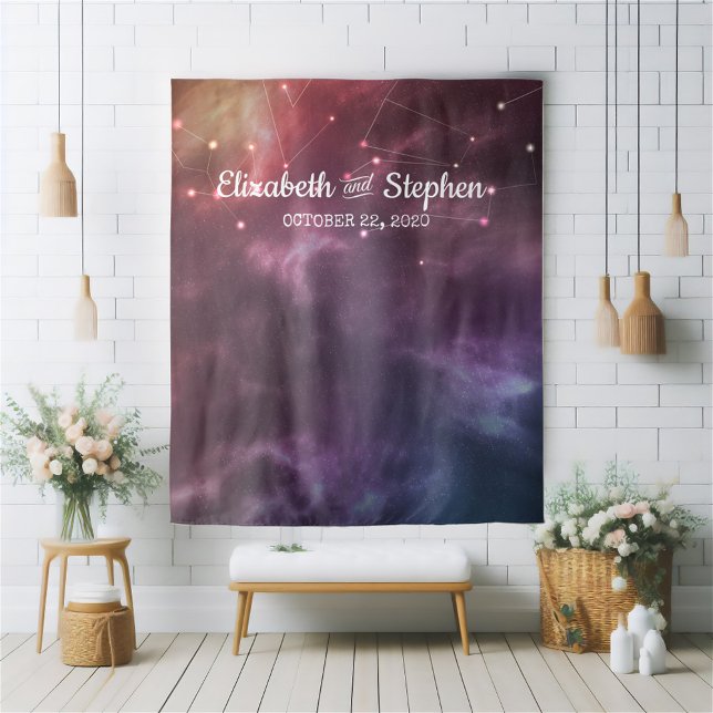 Tenture Fond de photomaton de mariage Constellations de ga (Créateur téléchargé)