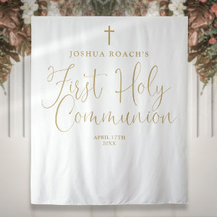 Tenture Fond de première sainte communion élégant écriture