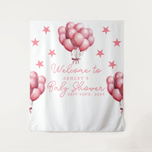 Tenture Fond de salle pour Baby Shower avec fille aquarell