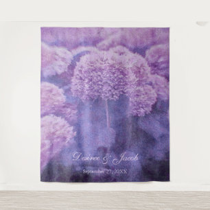 Tenture Fond de scène de mariage floral violet Hydrangea p