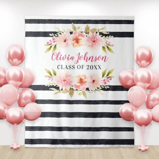 Tenture Fond de scène floral rose moderne pour la remise d (Créateur téléchargé)