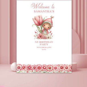 Tenture Fond de scène pour 3ème anniversaire Fée Mignonne