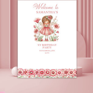 Tenture Fond de scène pour 3ème anniversaire Fleurs de fée