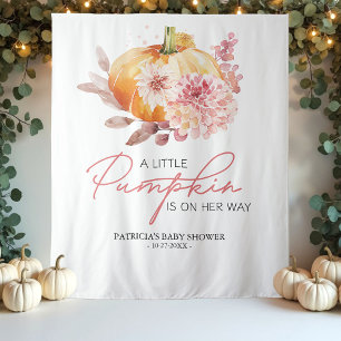 Tenture Fond de scène pour Baby Shower d'automne "Un Petit