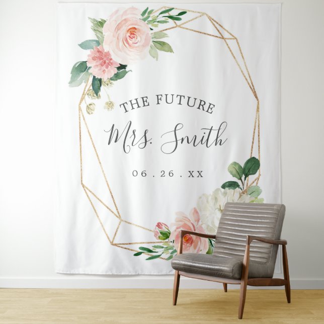 Tenture Fond de stand de mariage de Future Mrs Photobooth (En situation)