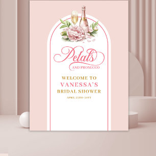 Tenture Fond de toile de douche de mariage élégant rose et