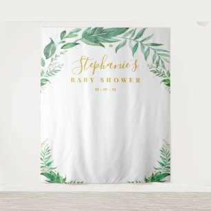 Tenture Fond de toile de fond de Baby Shower Eucalyptus Ve