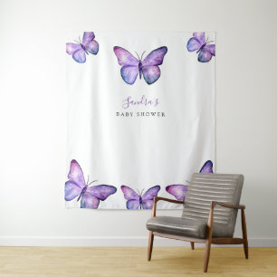 Tenture Fond de toile de fond de Baby Shower Papillon Mini