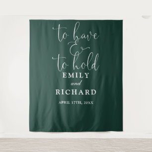 Tenture Fond de toile de fond de mariage photo émeraude Av