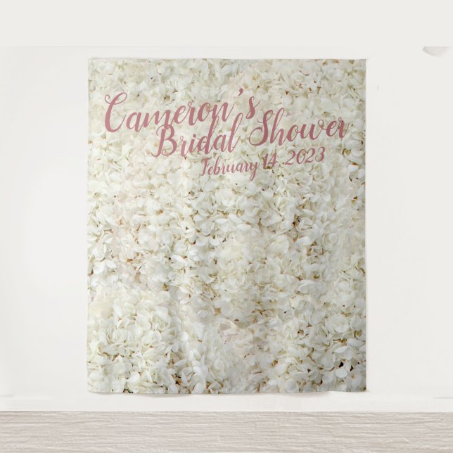 Tenture Fond de toile de fond élégant pour mariage avec fl (Devant)