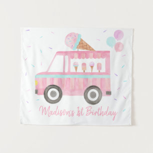 Tenture Fond de toile de fond pour anniversaire de camion 