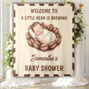 Tenture Fond de toile de fond pour Baby Shower à thème caf