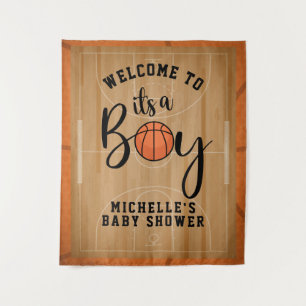 Tenture Fond de toile de fond pour Baby Shower de basketba