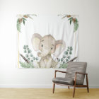 Fond de toile de fond pour Baby Shower éléphant do