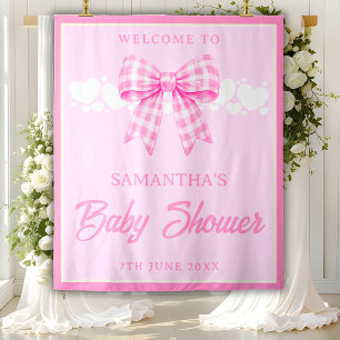 Tenture Fond de toile de fond pour Baby Shower Fille avec 