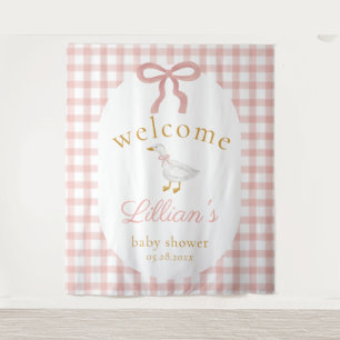 Tenture Fond de toile de fond pour Baby Shower pour fille 