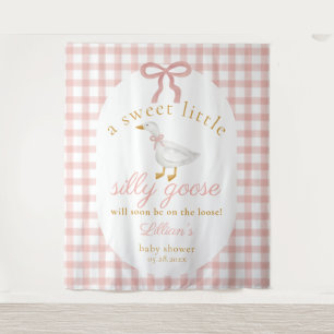 Tenture Fond de toile de fond pour Baby Shower Silly Goose