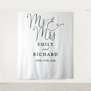 Tenture Fond de toile de fond pour photo de mariage noir e