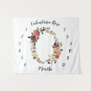 Tenture Fond de toile de fond pour photo mensuelle de bébé