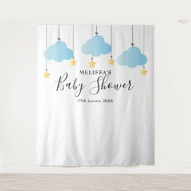 Tenture Fond de toile de fond pour photomaton pour Baby Sh (Devant)