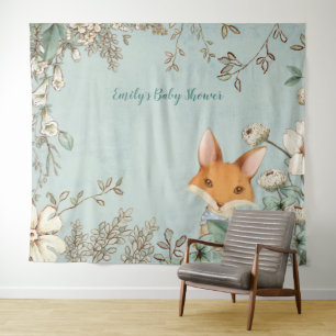 Tenture Fond de toile de fond vintage pour Baby Shower ave