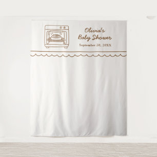 Tenture Fond de toile pour Baby Shower Bun in the Oven