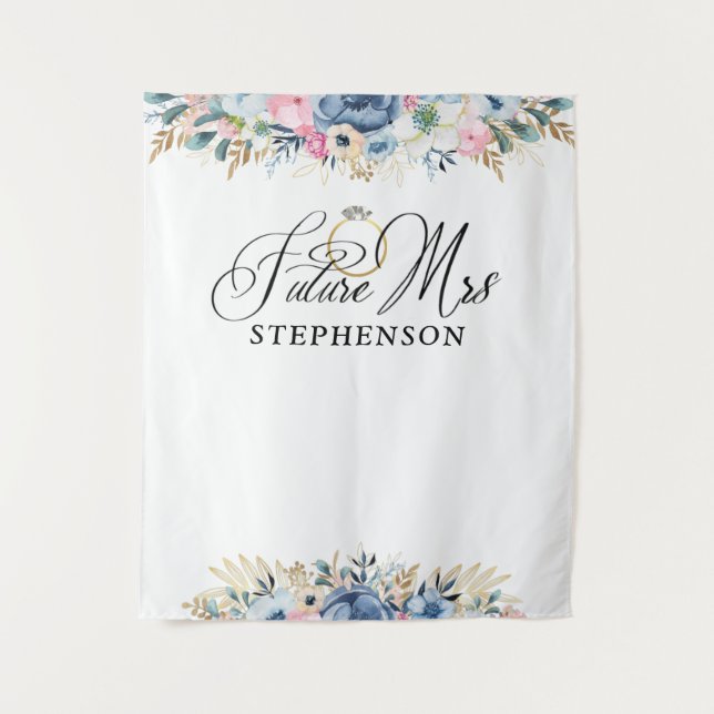 Tenture Fond de toile pour la future Mme Floral à l'occasi (Devant)