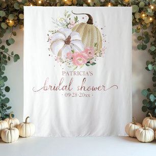 Tenture Fond de toilette de mariage automnal citrouille fl