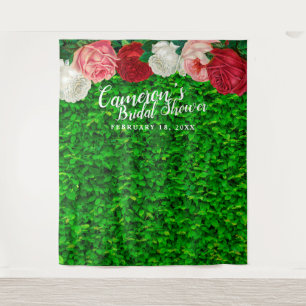 Tenture Fond de toilette de mariage floral Jardin Mur Vert