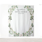 Fond de toilette de mariage géométrique aux feuill