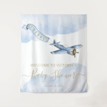 Fond de toilette pour bébé avion vintage
