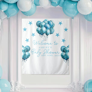 Tenture Fond de toilette pour bébé garçon aquarelle ballon