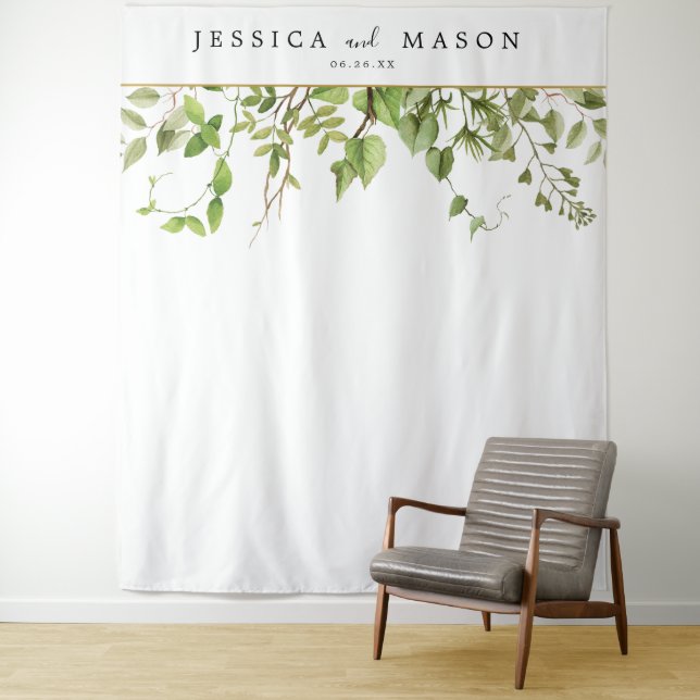 Tenture Fond de verdure forestière pour photobooth (En situation)