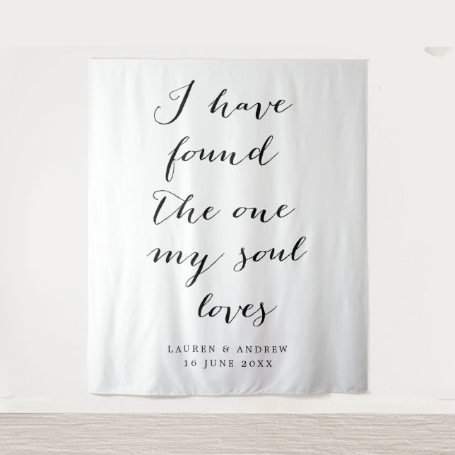 Tenture Fond d'écran de cérémonie de mariage « J'ai trouvé (Devant)