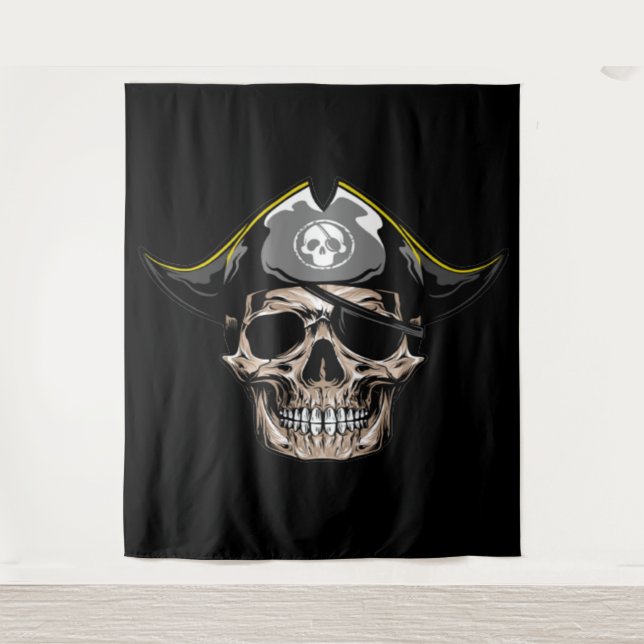 Tenture Fond d'écran de Pirate Skull Capitaine Jack (Devant)