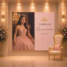 Fond élégant de Quinceañera rose pâle