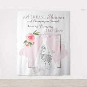 Tenture Fond élégant pour photo de shower de mariage / Tap