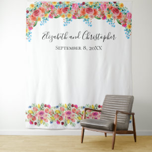 Tenture Fond floral de photo prop pour mariage Shower
