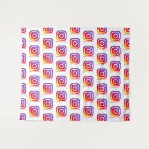 Tenture fond instagram du logo de l'entreprise personnalis