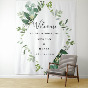 Tenture Fond mariage, Cadre photo, Bouteille photo