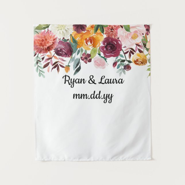 Tenture Fond mariage de automne, Photo Booth Prop été (Devant)