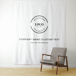 Tenture Fond personnalisé avec logo d'entreprise et texte